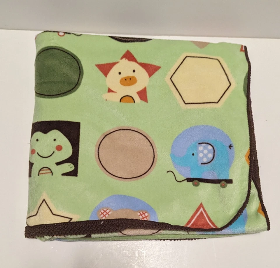 Детское одеяло Circo зеленой формы черепаха медведь обезьяна утка коричневый шерпа 30 X 40 - Изображение 4 из 4