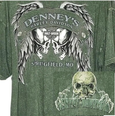 Harley-Davidson HD TIE-DYE T-Shirt Springfield MO 2010 Denny Double Sided 2XL 