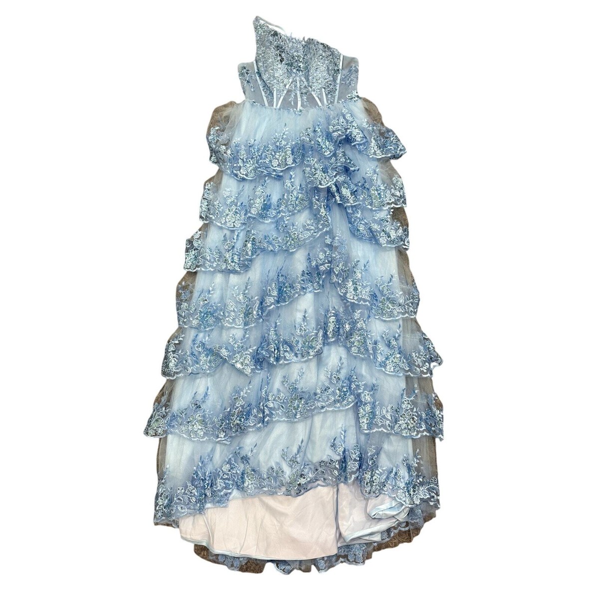 navy blue dress for baby girl Elisa Ruffles Layered Asymmetrical Dress S / Lilac main image 1