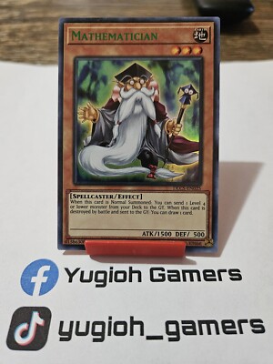 Yu-Gi-Oh Mathematician  DLCS 1st Edition Ultra Rare Light Played Different Color