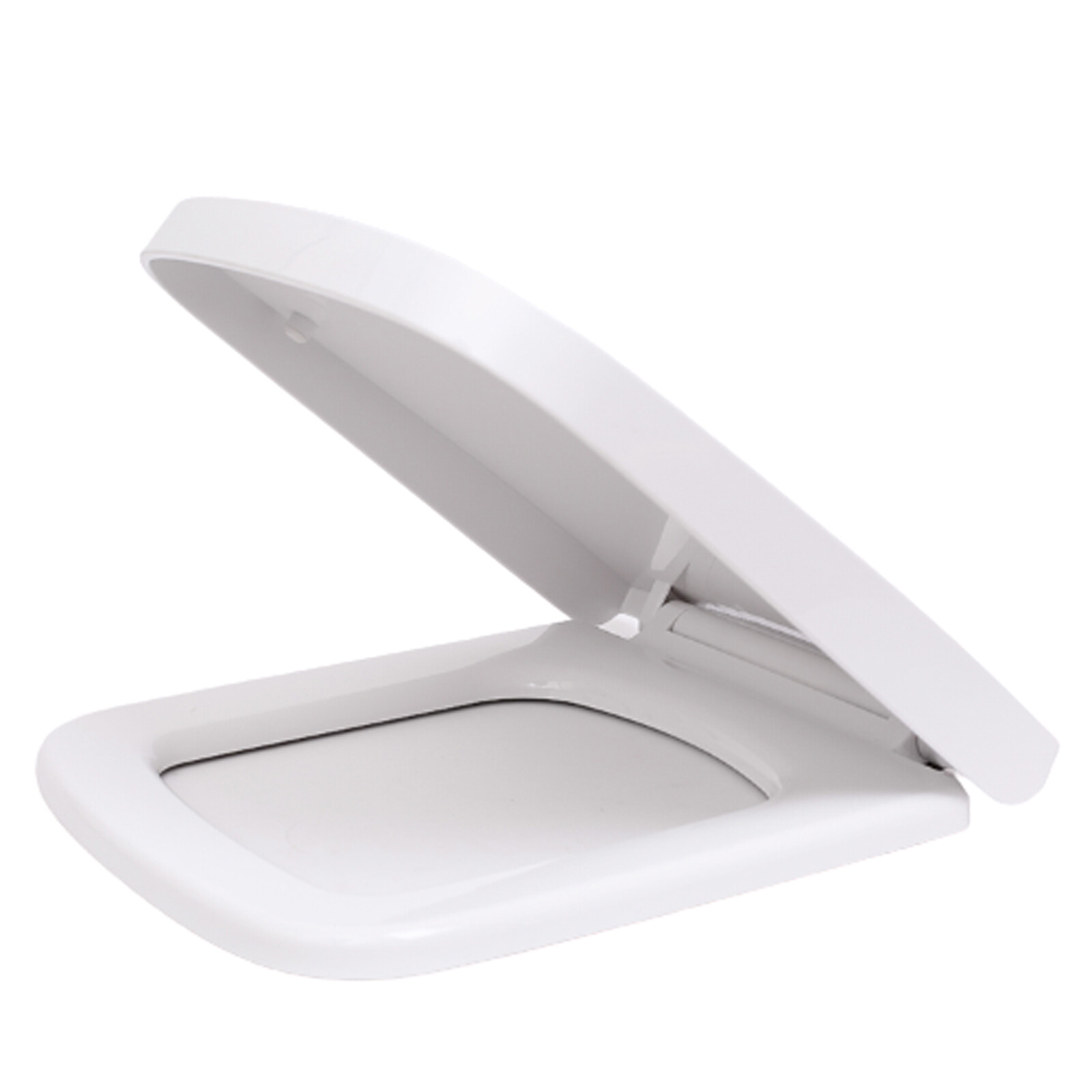 White D Shaped Toilet Seat Anctibacterial Duroplast Quick Release