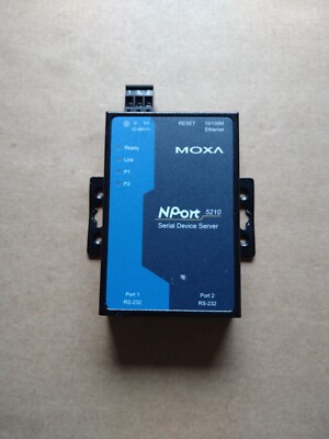 Moxa NPort 5210 2-Port Serial Device Server supporting RS-232 Industrial Metal