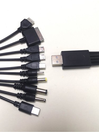 10 In 1 Micro USB Multi-Cable Charger Cables For Mobile Phones Charging Black - Picture 9 of 12