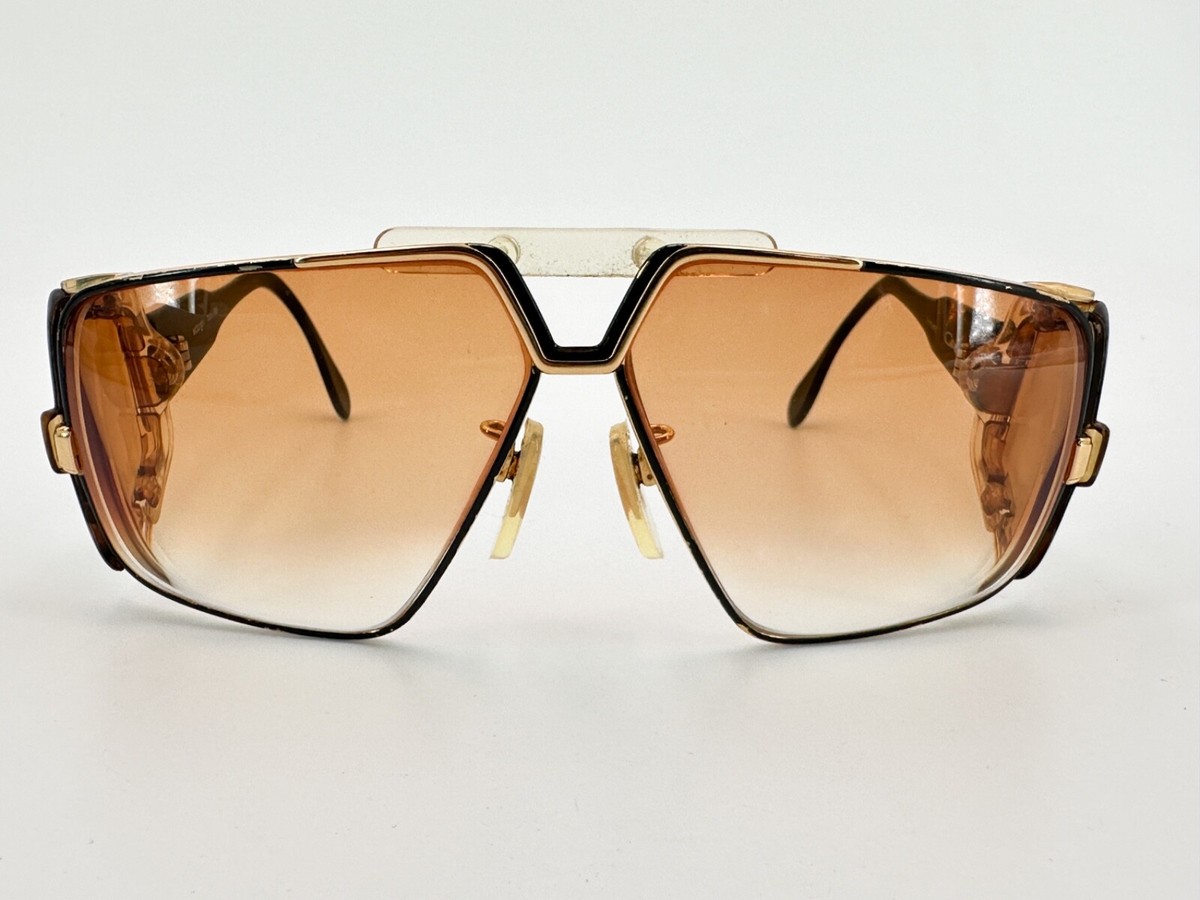 Vintage Cazal 951 Sunglasses FRAMES 365 Gold Black Complete Vintage Cazal 951 Sunglasses FRAMES 365 Gold Black Complete