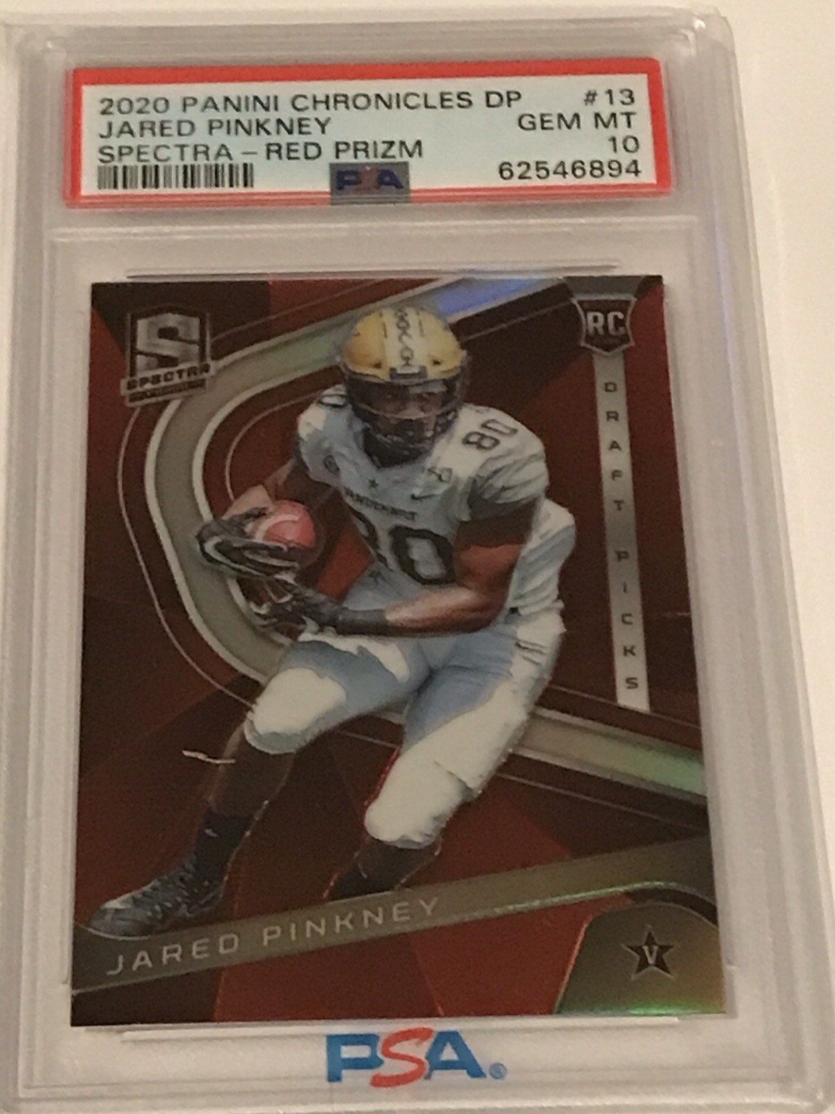 Jared Pinkney Panini Chronicles Draft Picks Spectra #13 Red