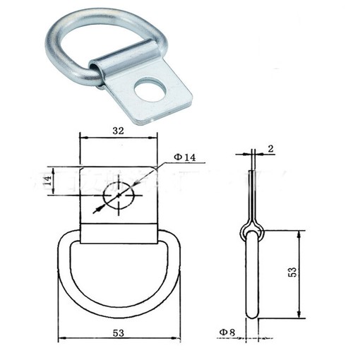 Remolque de amarre anillo D con punta de anclaje caja de herramientas ute variedad de tamaños - Imagen 10 de 21