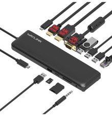 Wavlink USB C Docking Station,WAVLINK 12-in-1 Triple Display Type C Adapter