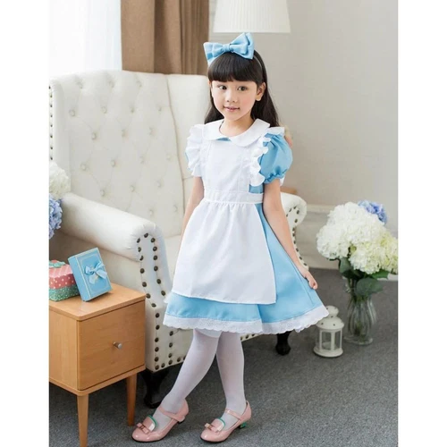 Kids Girls Alice in Wonderland Costume Cosplay Fancy Dress Party Book Week - Picture 12 of 12