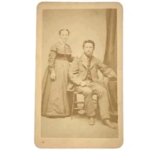 Menasha Neenah Wisconsin Man Woman Couple CB Manville Cartes de Visite CDV