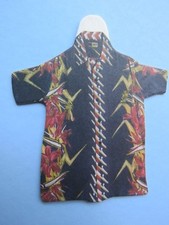 Cool Beer Coaster  HAWAIIAN SHIRT  Nice Tropical Island Flowers Design