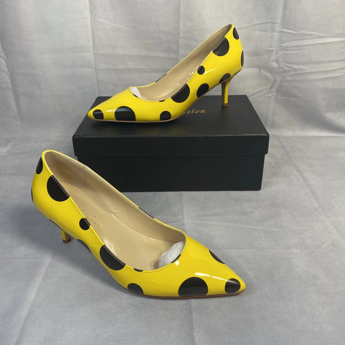 Low yellow heels sale