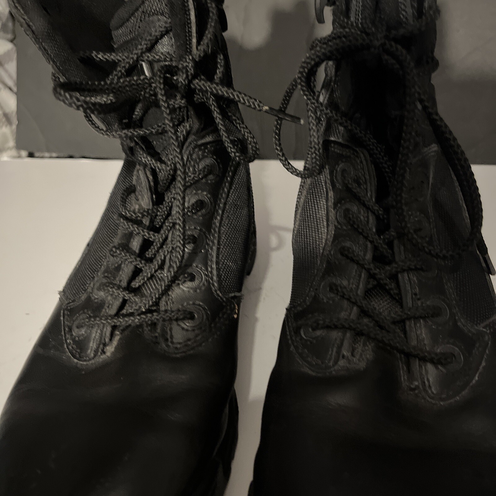 Magnum Men's Panther 8-Inch Side Zip Boots - Leather Upper, 9 Eyelet Lace-Up, UK13/EU47