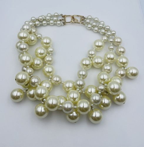 Collier Perles Ancien 4 Rangs En Or 14k - À Restaurer