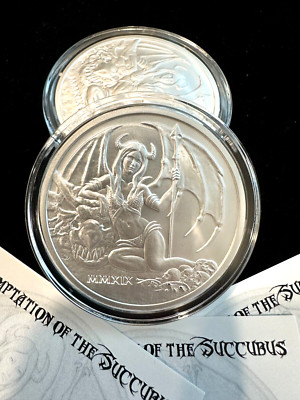 2019 - Temptation Of The Succubus 2 oz .999 Fine Silver Capsuled