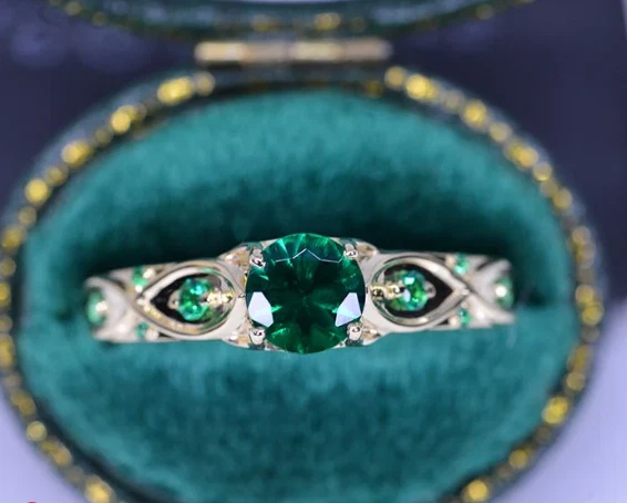 Vintage emerald outlet rings ebay
