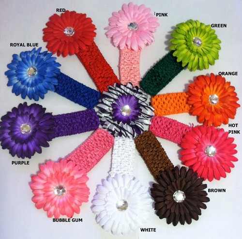 1,5" gehäkeltes Stirnband - 22 Farben - Bild 4 von 6