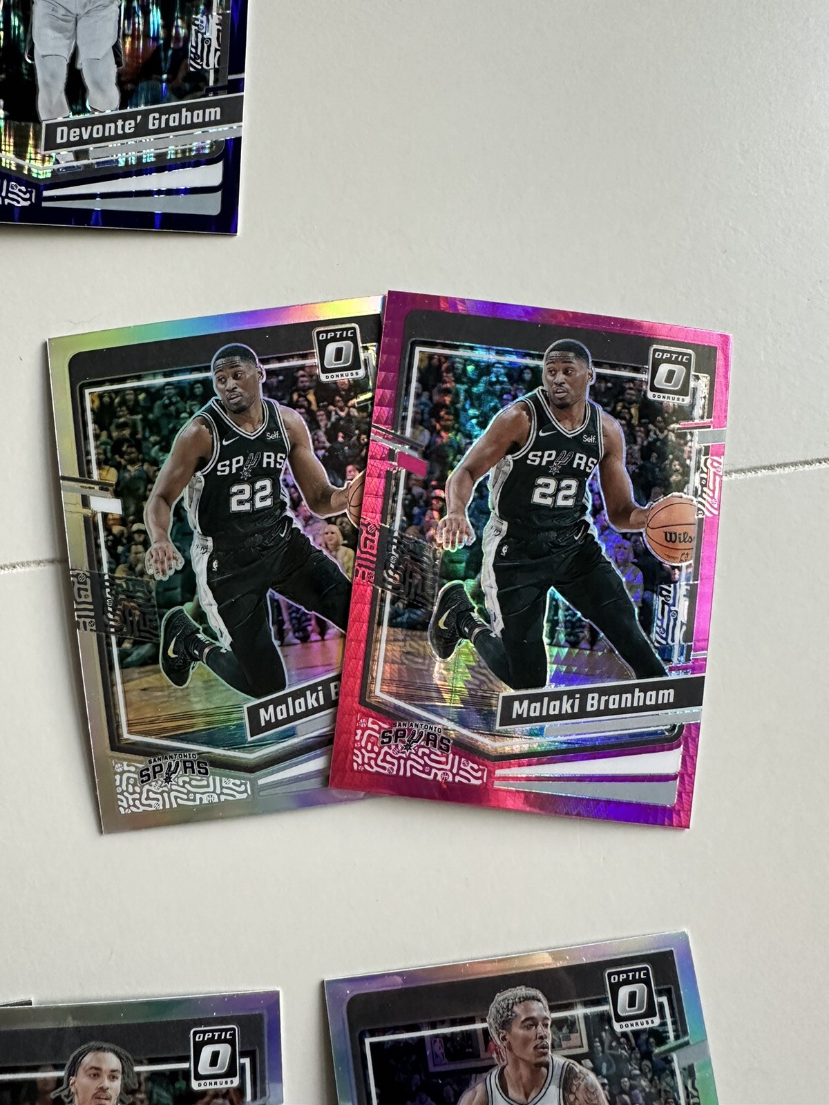 2023-24 Optic NBA SPURS LOT Of 13 w/ Wembanyama RC Prizm Parallels & Auto π₯π view 8