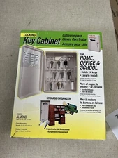 Locking Key Cabinet, Home Office & School, Holds 24 Key, Wall Mount, withTags
