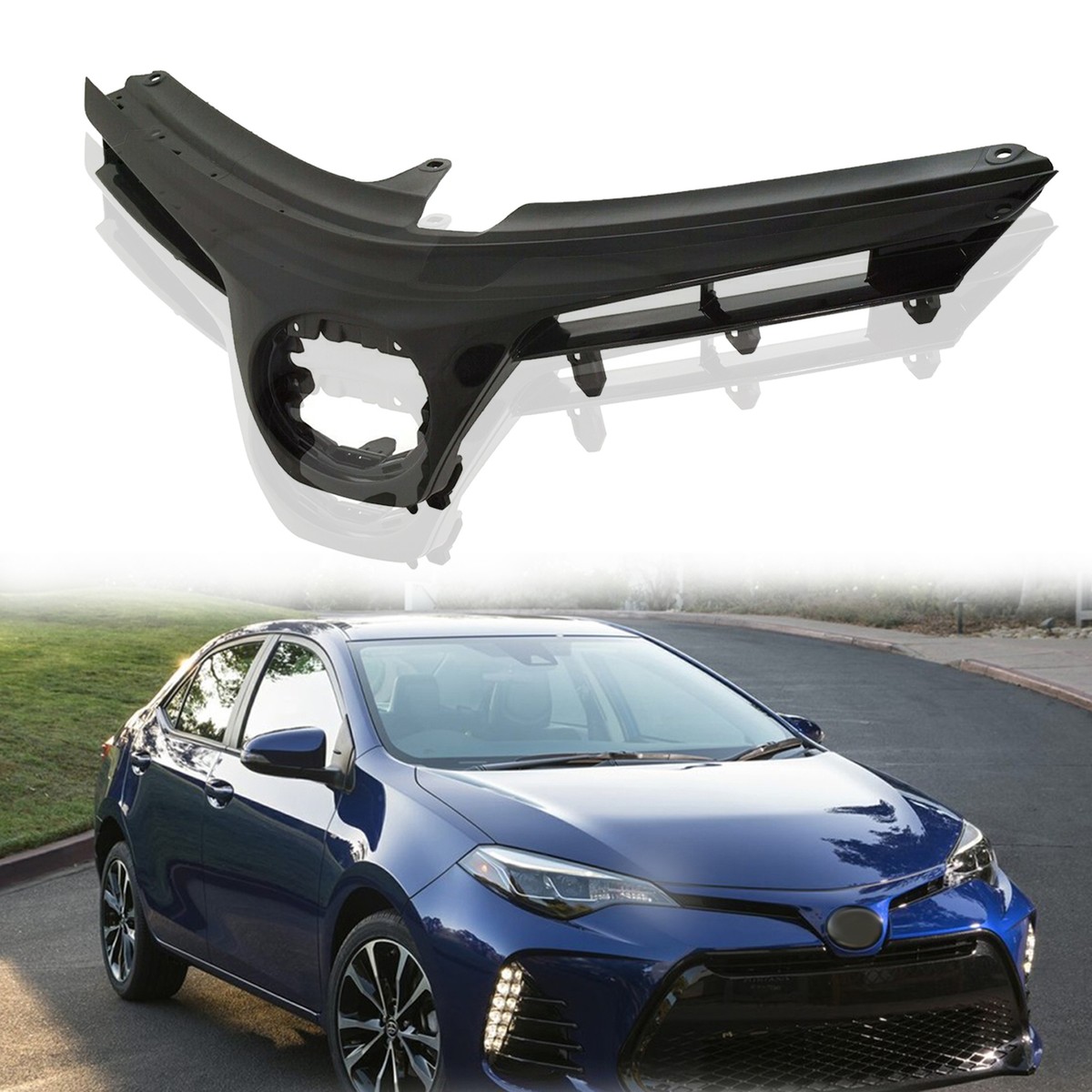 Front Bumper Upper Grille For 2017 - 2019 Toyota Corolla SE/XSE