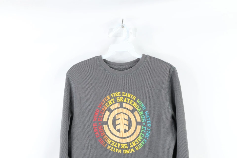 Camiseta De Colección Element Skateboards Para Hombres S Deletreada Térmica Tejido Waffle Manga Larga Foto 2 de 4