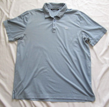 Men Travis Mathew Pima Cotton Blend Blue Polo Short Sleeve Shirt Sz XXL MT395 