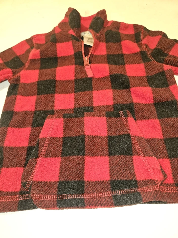 Sudadera Arizona Talla 3T Buffalo Check Polar Cremallera Niños/Niños Foto 2 de 4