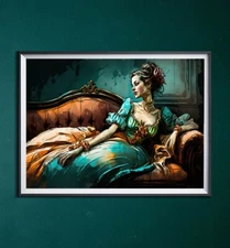 Lady Resting digital ai Art - INSTANT FILE DOWNLOAD - NO SHIPPING! NO PICKUP!