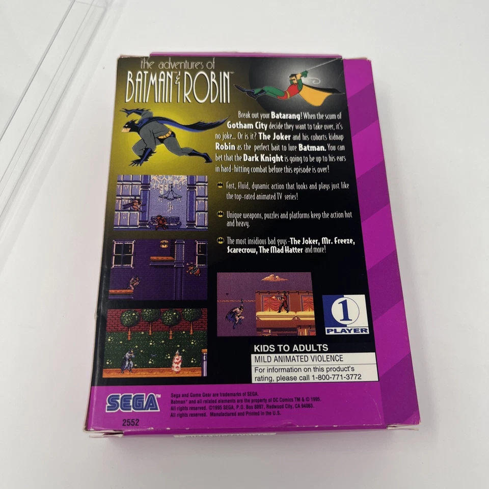 Adventures of Batman & Robin Sega Game Gear CIB VERY NICE RARE! - Image 2 of 4