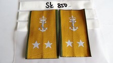 Norwegen Rangschlaufe Admiral 2 Sterne gewebt 1Paar (sk850)