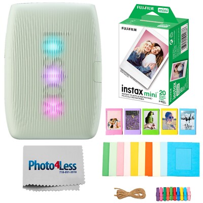 FUJIFILM INSTAX MINI LINK 3 Smartphone Printer (Sage Green) Bundle
