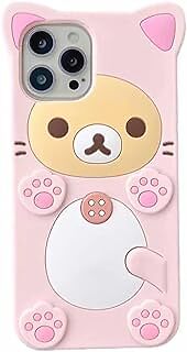 IAIYOXI 3D Cute Cartoon Bear Phone Case for iPhone 14 Pro Max - Fashionable and