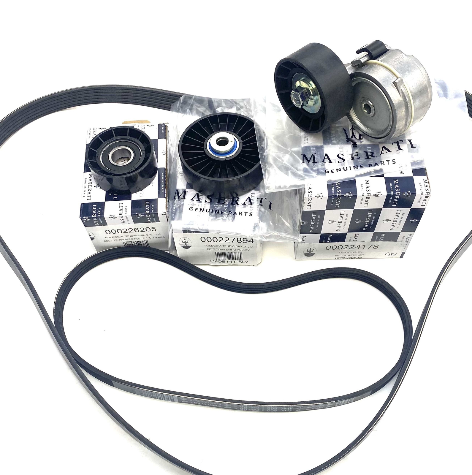 NEW Fit Maserati GranCabrio GranTurismo Quattroporte Belt Tensioner Pulley Set