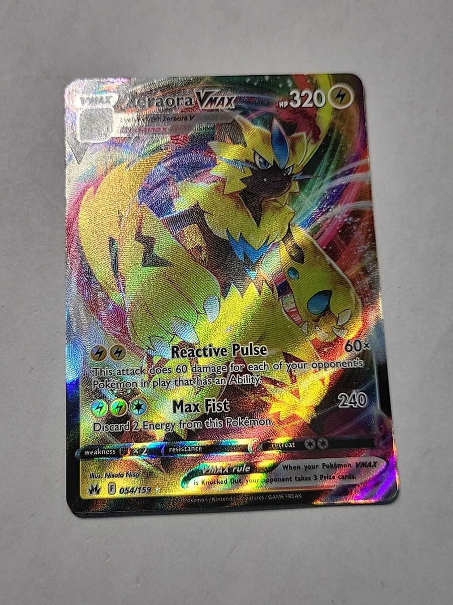 pokemon tcg crown zenith 054 159 zeraora vmax card Amazon.com: Pokemon - Zeraora VMAX 054/159 - Crown Zenith
