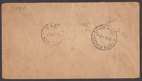 AUSTRALIEN - 1934 LUFTPOST AUSTRALIEN nach PAPUA & NEUGUINEA ERSTFLUGBRIEF FFC - Bild 2 von 5