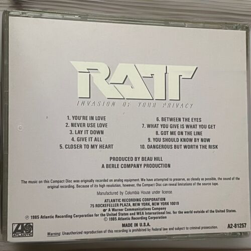 Lot of 2 VintageRATT CD’s Invasion Of Your Privacy 1985 & Reach for the Sky 1988 - Picture 5 of 5