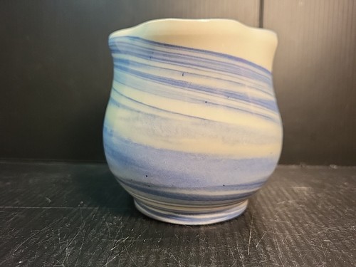 Studio Art Pitcher Creamer Agateware Mixed Clay Swirl Bryan Johnson No Date - Picture 4 of 7