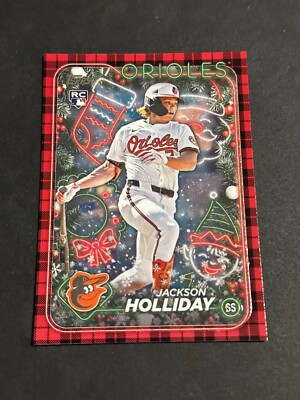 2024 Topps Holiday Jackson Holliday Plaid Parallel RC #H50