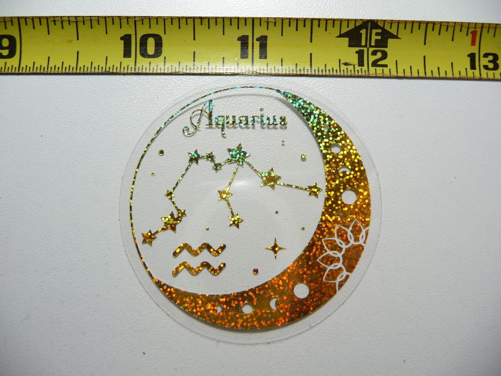 HOLOGRAPHIC ZODIAC AQUARIUS STICKER DECAL HOROSCOPE SIGN BIRTH MONTH