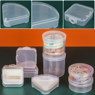 Mini Clear Plastic Box Small Hook Box Jewelry Earplugs Storage Container Uk   〒
