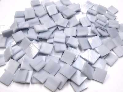 110 Mosaic Tiles 1/2'' KITTY CAT GRAY WISPY Opal Stained Glass