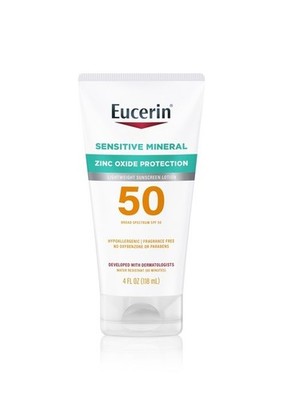 Eucerin Sensitive Mineral Lightweight Sunscreen Lotion SPF 50 Fragrance Free 4oz