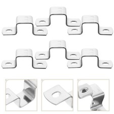  6 Pcs U-shaped Pipe Clamp Stainless Steel Clamps Brackets for Mounting