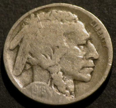 1918 D Buffalo Nickel Semi-Key Date Restored Five Cent 5c Coin E417
