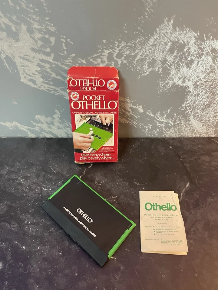 Vintage Pocket Othello Travel Board Game By Peter Pan Playthings Complete & GC - Image 2 of 4