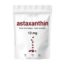 Astaxanthin 120 Softgels 12 mg - Supports Eye Health and Joint Health