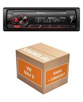 Autoradio Pioneer MVH-S320BT FüR Golf Vi Pdc Schwarz Bluetooth Usb