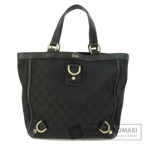Gucci GG Canvas Abbey Tote Shoulder Bag Black - Picture 1 of 11