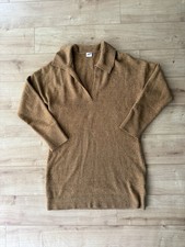 Abercrombie Fitch Womens Tan Collared Sweater Dress Soft Knit Size L