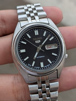 Seiko 5 Automatic 7009-3041 Rare Black SNXS Dial Men's Watch Japan