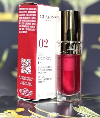 Clarins Lip Comfort Oil With Sweetbriar Rose Oil 02 Raspberry 7ml